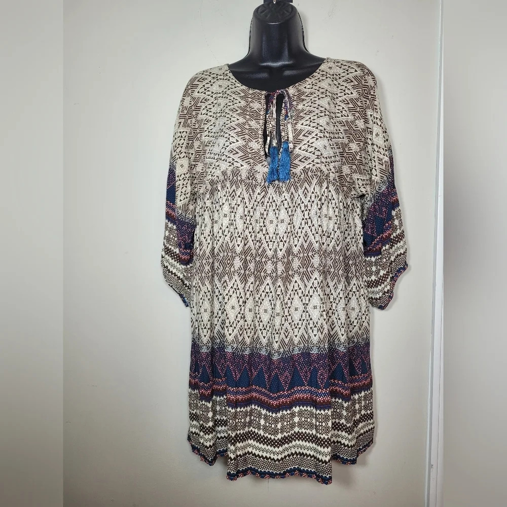 Umgee Boho Southwest Tunic Top sz S